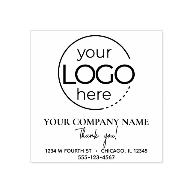 Simple Business Logo Rubber Stamp (Imprint)