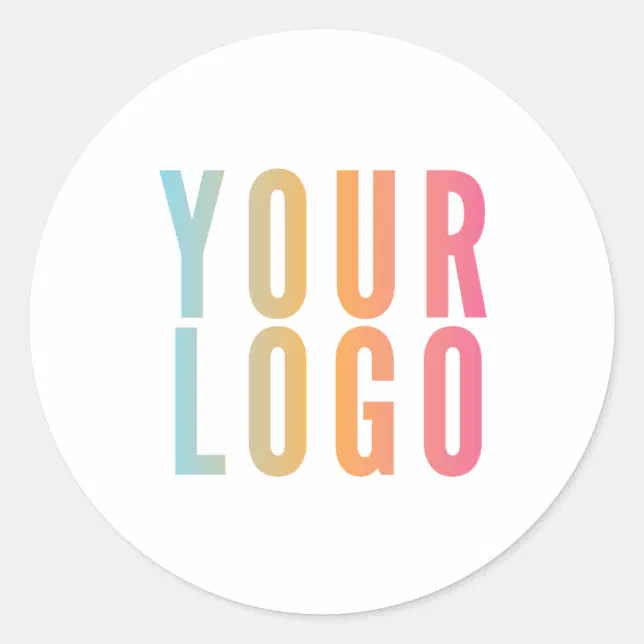 Simple Business Logo Sticker | Zazzle