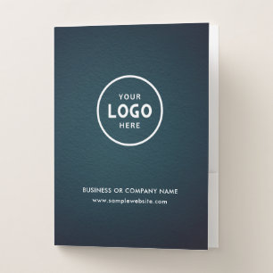 Simple Business Logo & Text Company Custom Pocket Folder