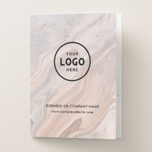 Simple Business Logo & Text Company Custom Pocket Folder