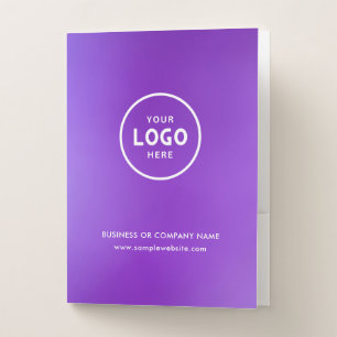 Simple Business Logo & Text Company Custom Pocket Folder