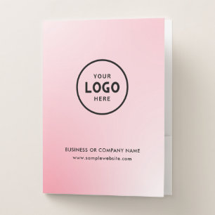Simple Business Logo & Text Company Custom Pocket Folder