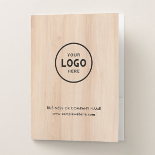 Simple Business Logo & Text Company Custom Pocket Folder