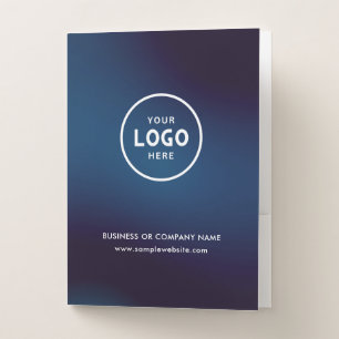 Simple Business Logo & Text Company Custom Pocket Folder