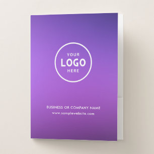 Simple Business Logo & Text Company Custom Pocket Folder