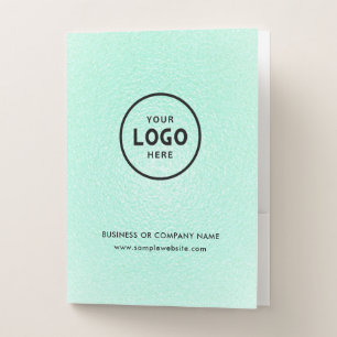 Simple Business Logo & Text Company Custom Pocket Folder
