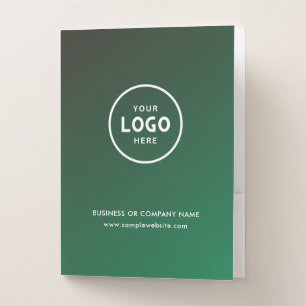 Simple Business Logo & Text Company Custom Pocket Folder