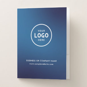 Simple Business Logo & Text Company Custom  Pocket Folder
