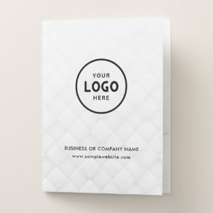 Simple Business Logo & Text Company Custom Pocket Folder