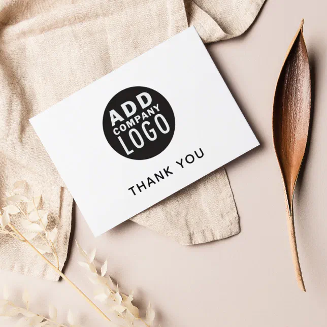 Simple Business Logo Thank You Postcard | Zazzle