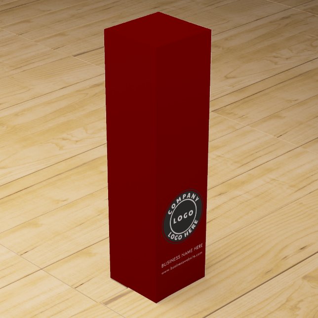 Simple Business Logo Trade Show Promotional Wine Box (Front)