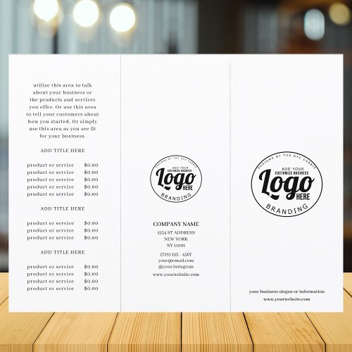 Simple Business Logo Trifold Brochure