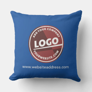 Simple Business Logo Website Address Custom Outdoor Pillow