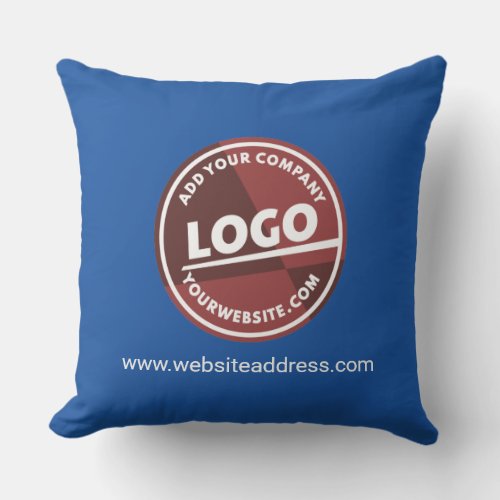 Simple Business Logo Website Address Custom Outdoor Pillow