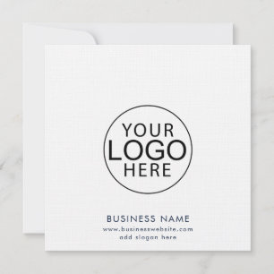 Simple Business Logo Website Custom Note Card