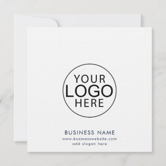 Simple Business Logo Website Custom Note Card
