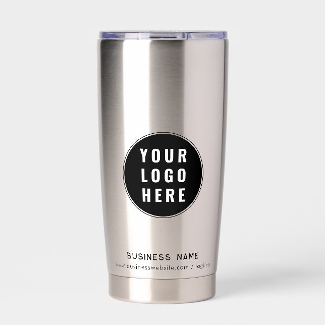Simple Business Logo Website Custom Promotional Insulated Tumbler (Front)