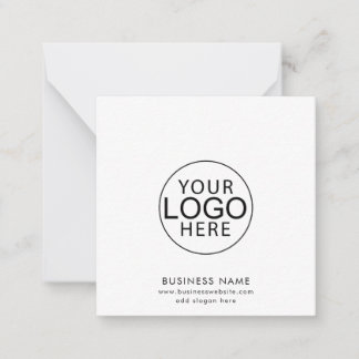 Simple Business Logo Website Modern Note Card
