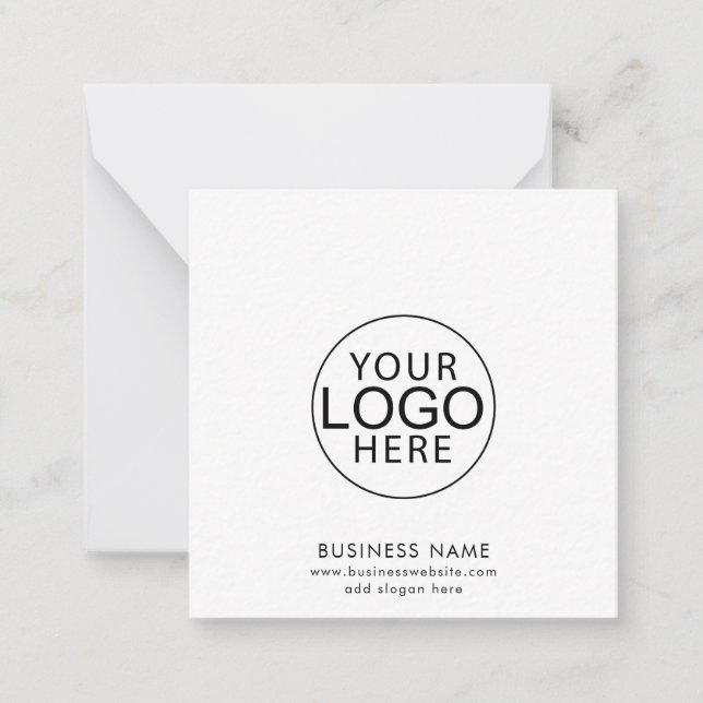 Simple Business Logo Website Modern Note Card (Front)