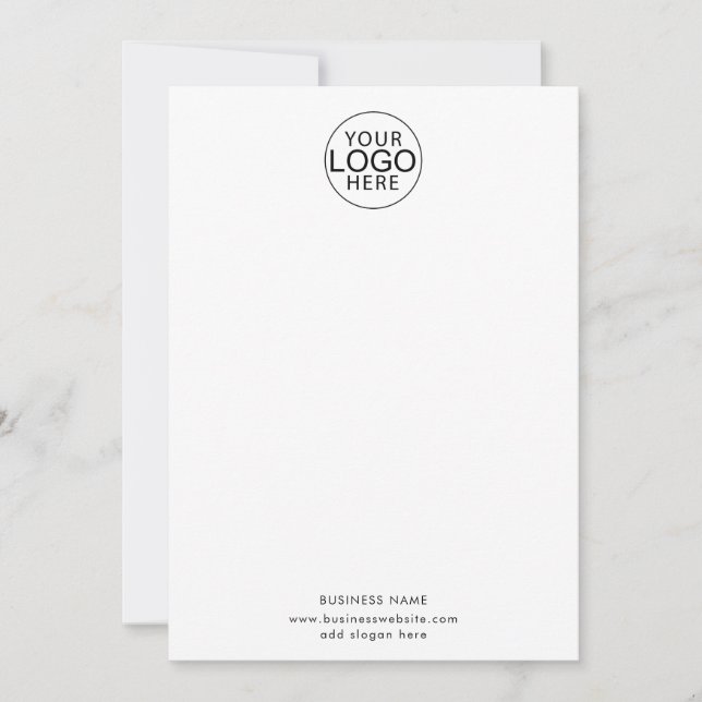 Simple Business Logo Website Modern Note Card (Front)