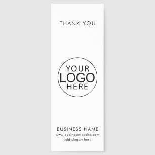 Simple Business Logo Website Promotional Thank You Bookmarks