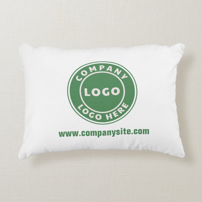 Simple Business Logo Website Showroom Accent Pillow (Front)