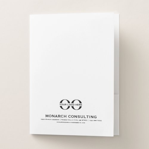 Simple Business Logo with Contact Info Pocket Folder
