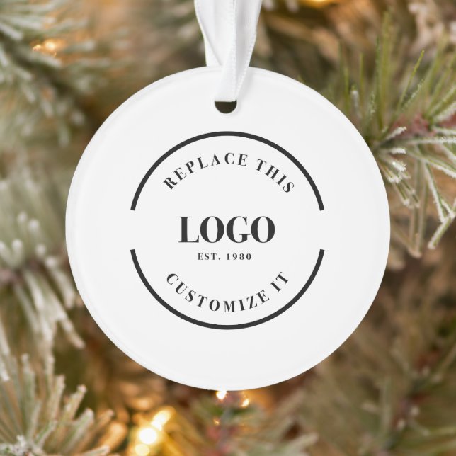 Simple Business logo with text minimal custom Ornament (Tree)