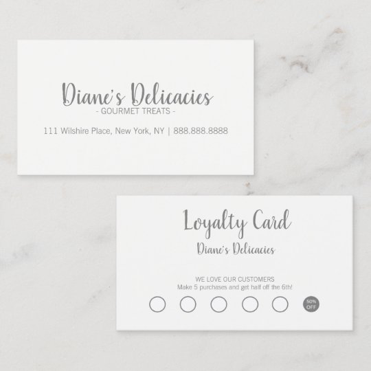 Simple Business & Loyalty Card | Zazzle.com