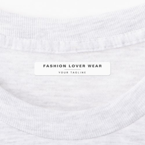 Simple Business Name Clothing Brand Fabric Iron On Labels
