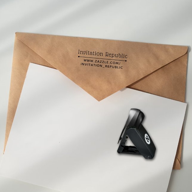 Simple Business Name & Web Address Pocket Stamp (Creator Uploaded)