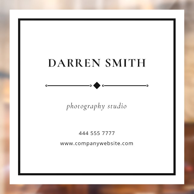 Simple Business Office Frame White Window Decal (Sheet 2)
