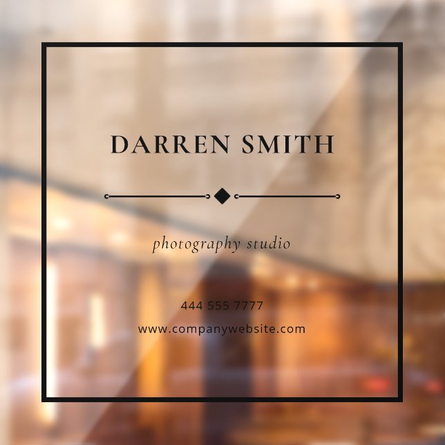 Simple Business Office Name Frame Window Decal (Sheet 2)