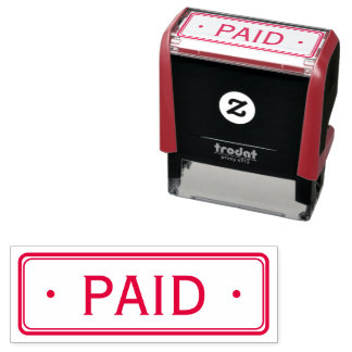 Simple Business Paid Text Personalize Self-inking Stamp