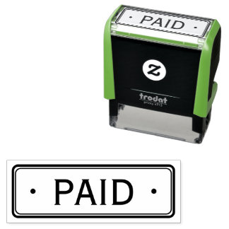 Simple Business Paid Text Personalize Self-inking Stamp