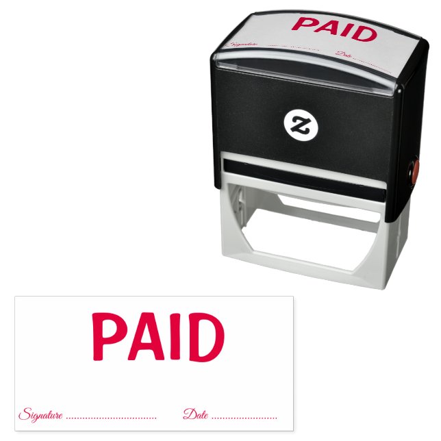 Simple Business Paid Text Personalize Self-inking  Stamp (In Situ)