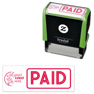 Simple Business Paid Text Personalize Self-inking  Stamp