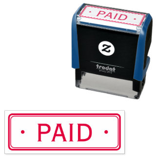 Simple Business Paid Text Personalize Self-inking Stamp