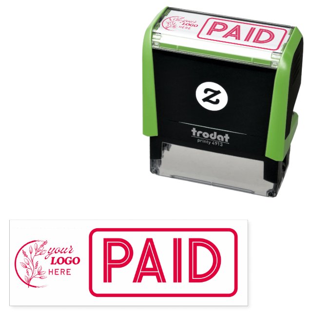 Simple Business Paid Text Personalize Self-inking  Stamp (In Situ)