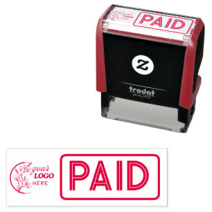Simple Business Paid Text Personalize Self-inking  Stamp