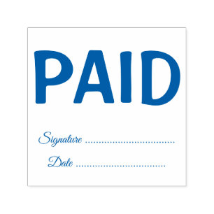 Simple Business Paid Text Personalize Self-inking Stamp
