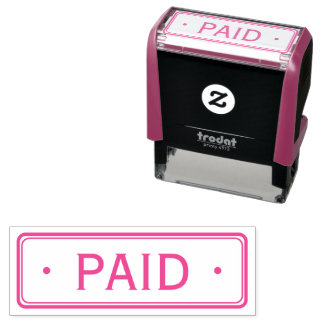 Simple Business Paid Text Personalize Self-inking Stamp