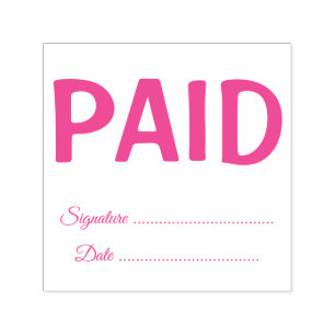 Simple Business Paid Text Personalize Self-inking Stamp