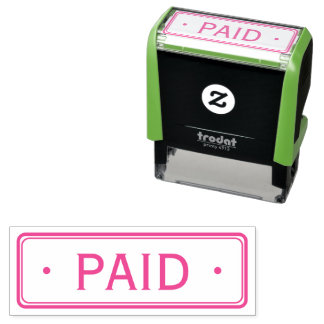 Simple Business Paid Text Personalize Self-inking Stamp