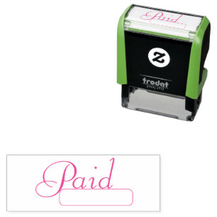 Simple Business Paid Text Personalize Self-inking Stamp
