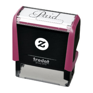 Simple Business Paid Text Personalize Self-inking Stamp