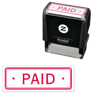 Simple Business Paid Text Personalize Self-inking Stamp