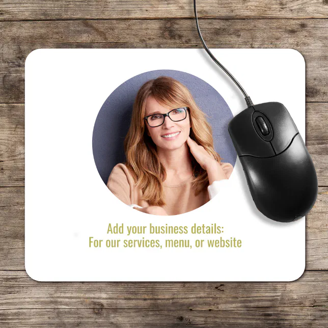 Custom Computer Mouse Pad Simple Business Photo Custom Computer Mouse Pad | Zazzle