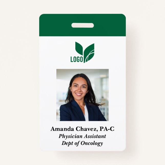 Simple Business Photo Staff ID Badge (Front)