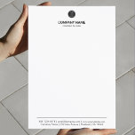 Simple Business Professional Logo Branded Mailer Letterhead<br><div class="desc">A "Modern Minimalist Company Mail Logo Black Letterhead" features a clean, simple design with a bold black color scheme and a sleek company logo. This letterhead emphasizes minimalism, focusing on essential contact information while conveying professionalism and sophistication. It's ideal for businesses that want a contemporary, high-end look for their official...</div>